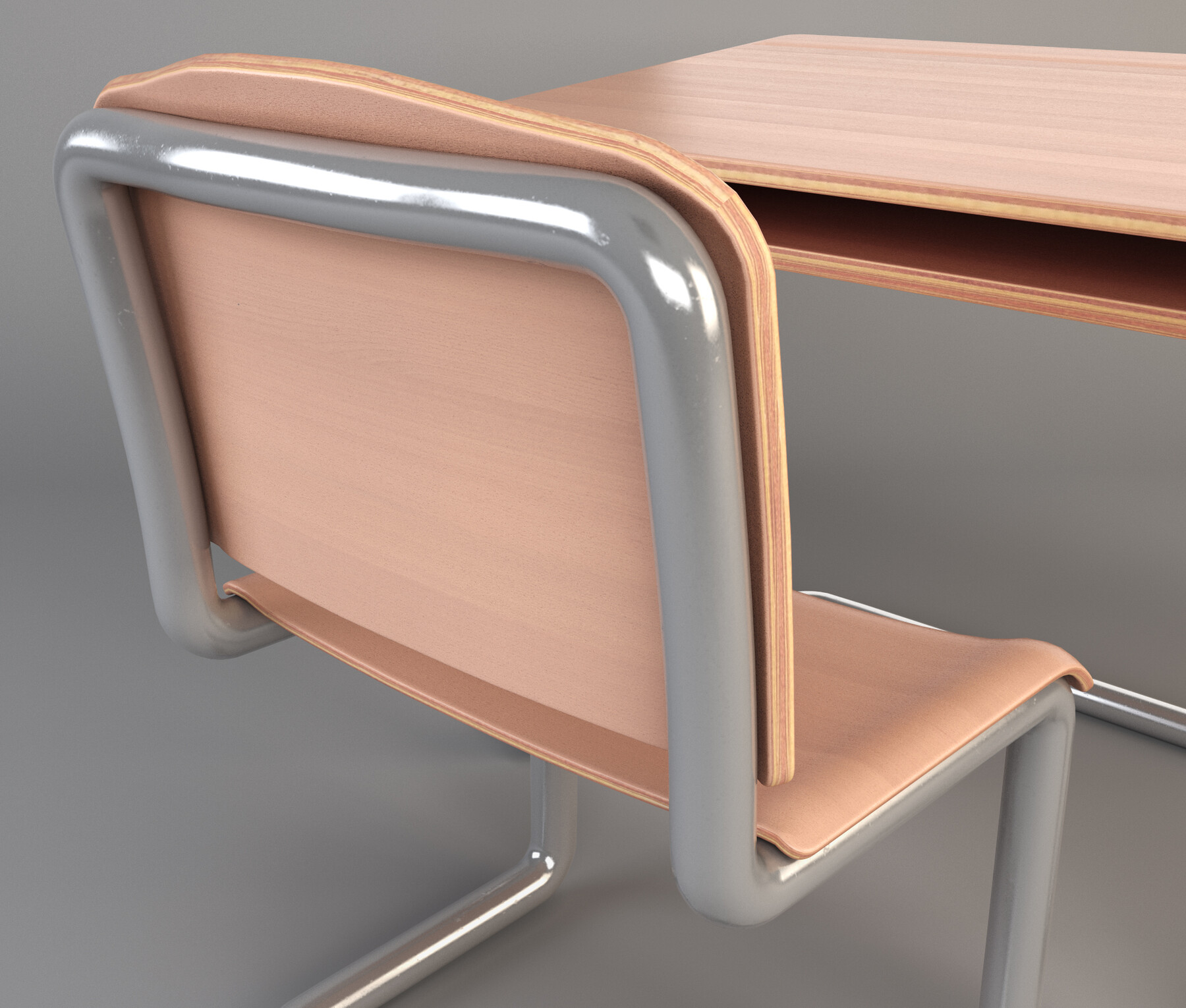 ArtStation Wooden School Desk Resources   File 