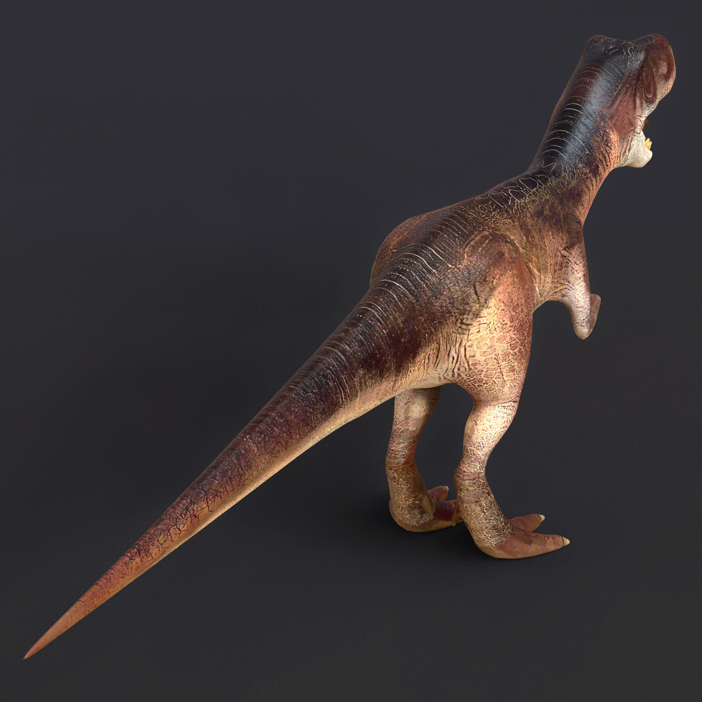 Dinosaur Game ready model orange t - rex | 3D model