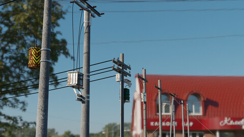 Street Electric Poles