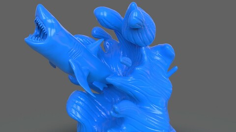 Jumping Shark Sculpure and ZBrush Timelapse