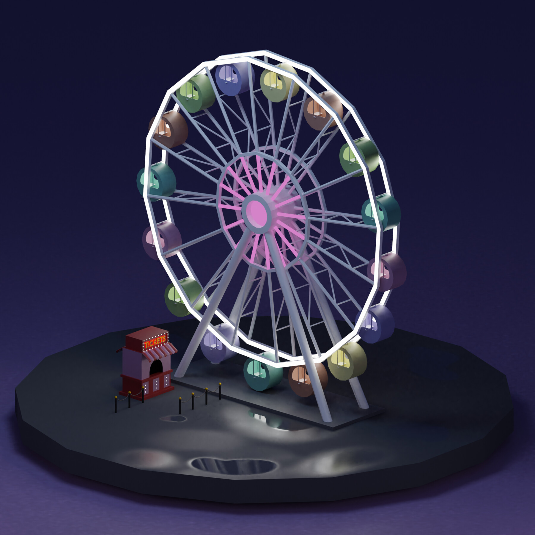 ArtStation Ferris wheel Game Assets