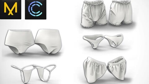 5 Underwear for Woman MD / Clo3D