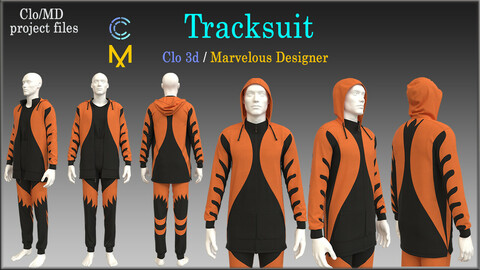 Tracksuit / Marvelous Designer, Clo3d project