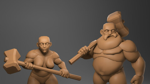 Stylized Dwarf Basemesh