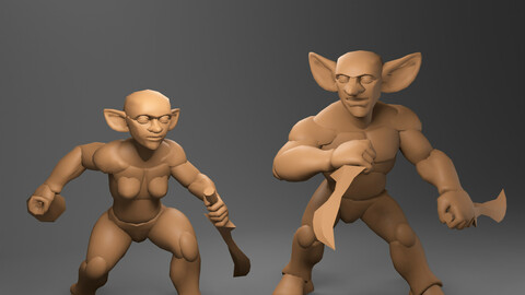 Stylized Goblin Basemesh