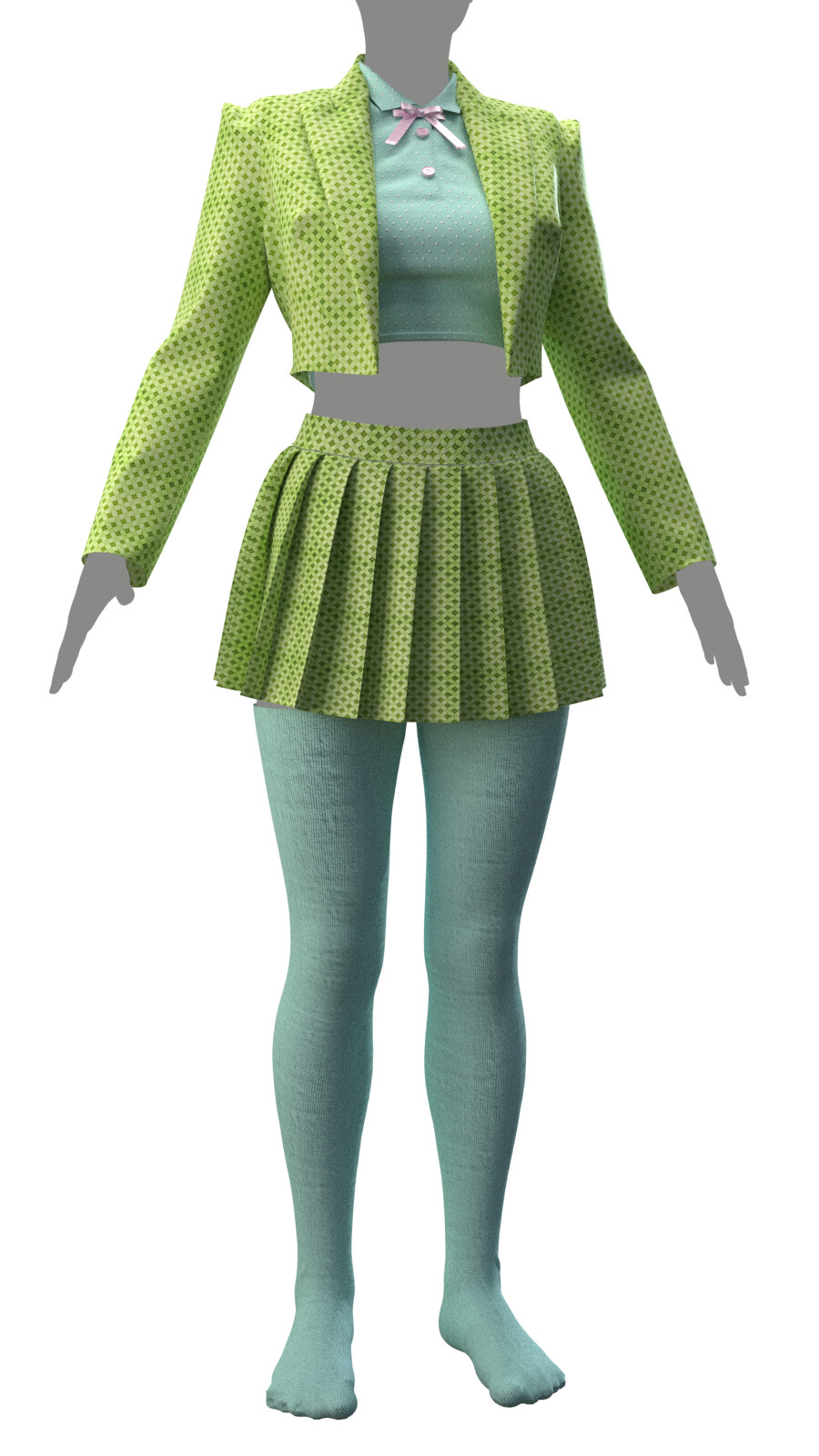 ArtStation - GENESIS 8 FEMALE: Stylized school uniform