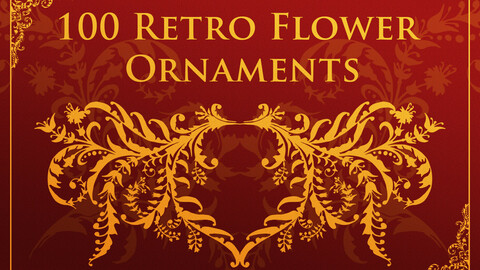 100 Retro Flower Ornaments