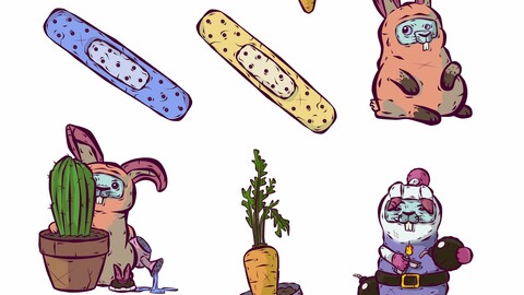 Martian Rabbit Stickers