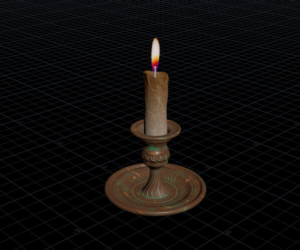 Artstation High Res Vdb Candle Flame Resources