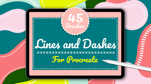 Lines & Dashes Procreate Brushes