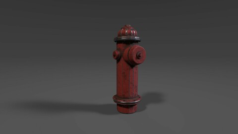 Low-Poly Fire Hydrant (Game Ready Model)