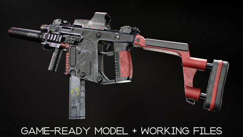 Kriss Vector - Game-Ready Model + Working Files