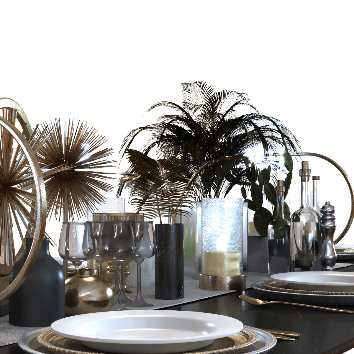 ArtStation - dining table set 013 | Resources