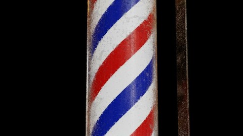 Barber Pole - High Quality 3D model