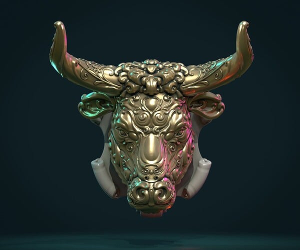 ArtStation - Ornate Bull Head | Resources