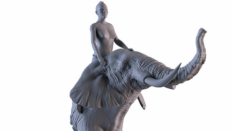 Elephant Torso Statue