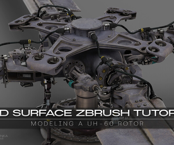 Artstation Hard Surface Zbrush Tutorial Modeling A Uh 60 Rotor Tutorials