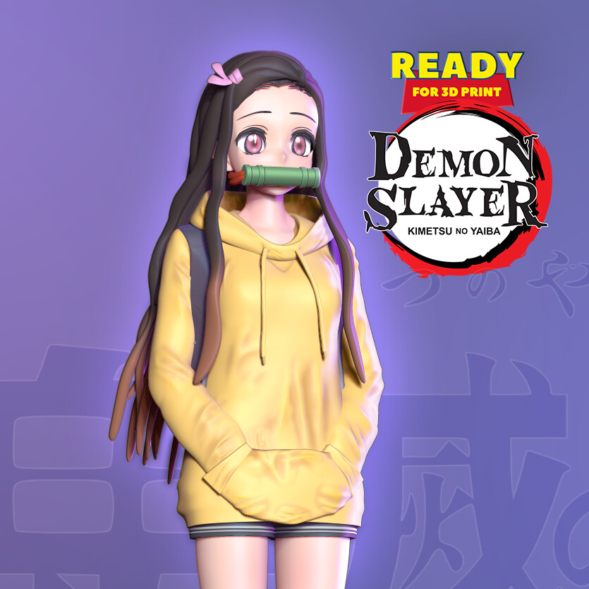 Tanjiro Kamado (and Nesuko) - Demon Slayer 3D print model