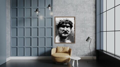 Ancient Greek Sculpture Poster,Abstract Glitch Portrait,Colorful Geometrical Artwork,Modern Conceptual Art,Synthwave Aesthetic Vaporwave