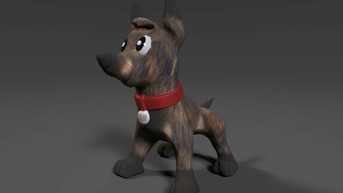 Low-Poly Chase Dog (Game Ready Character)
