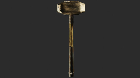 Rusty Iron Hammer 3D model
