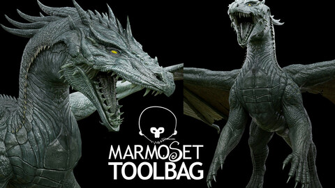 Dragon PBR Low-poly 3D model