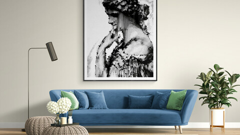 Ancient Greek Sculpture Poster,Abstract Glitch Portrait,Colorful Geometrical Artwork,Modern Conceptual Art,Synthwave Aesthetic Vaporwave