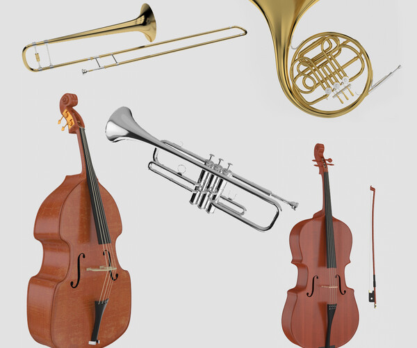 ArtStation - 3D model Orchestra Musical Instruments Collection | Resources