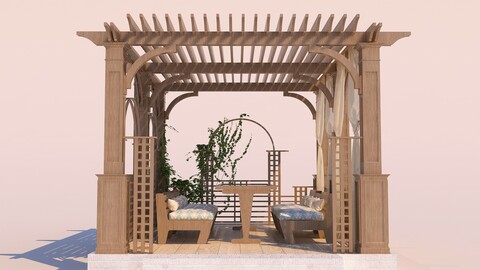 Modern Wooden Pergola 04