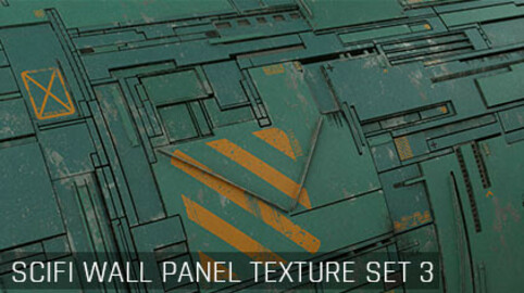 Sci Fi Wall Panel Texture Set 3