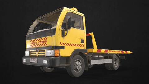 Light Truck Tow - Low Poly