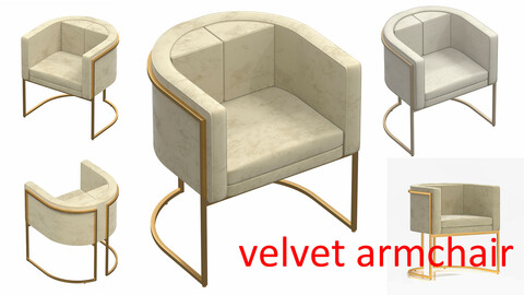 armchair with velvet seat