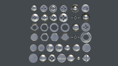 Bolt,Screw,Button,Washer by ioki