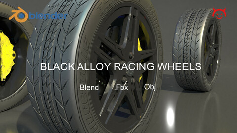 Black Alloy Racing Wheels