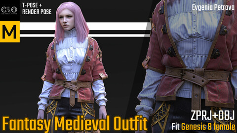 MD. Clo3d project. Medieval Outfit
