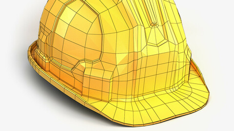 Yellow worker helmet