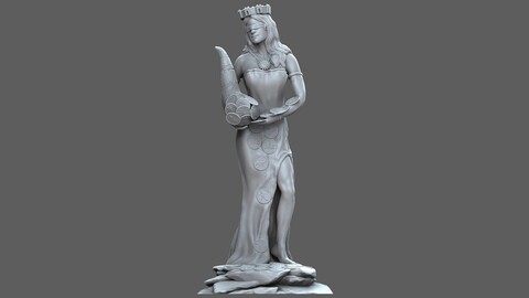 Tyche goddess of fortune (3D print ready)