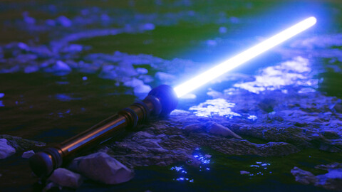 ArtStation - Blue Light Saber 3D model | Resources