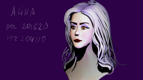 The girl with the purple hair