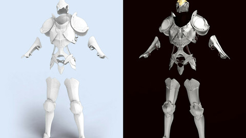 3D High poly fantasy armour