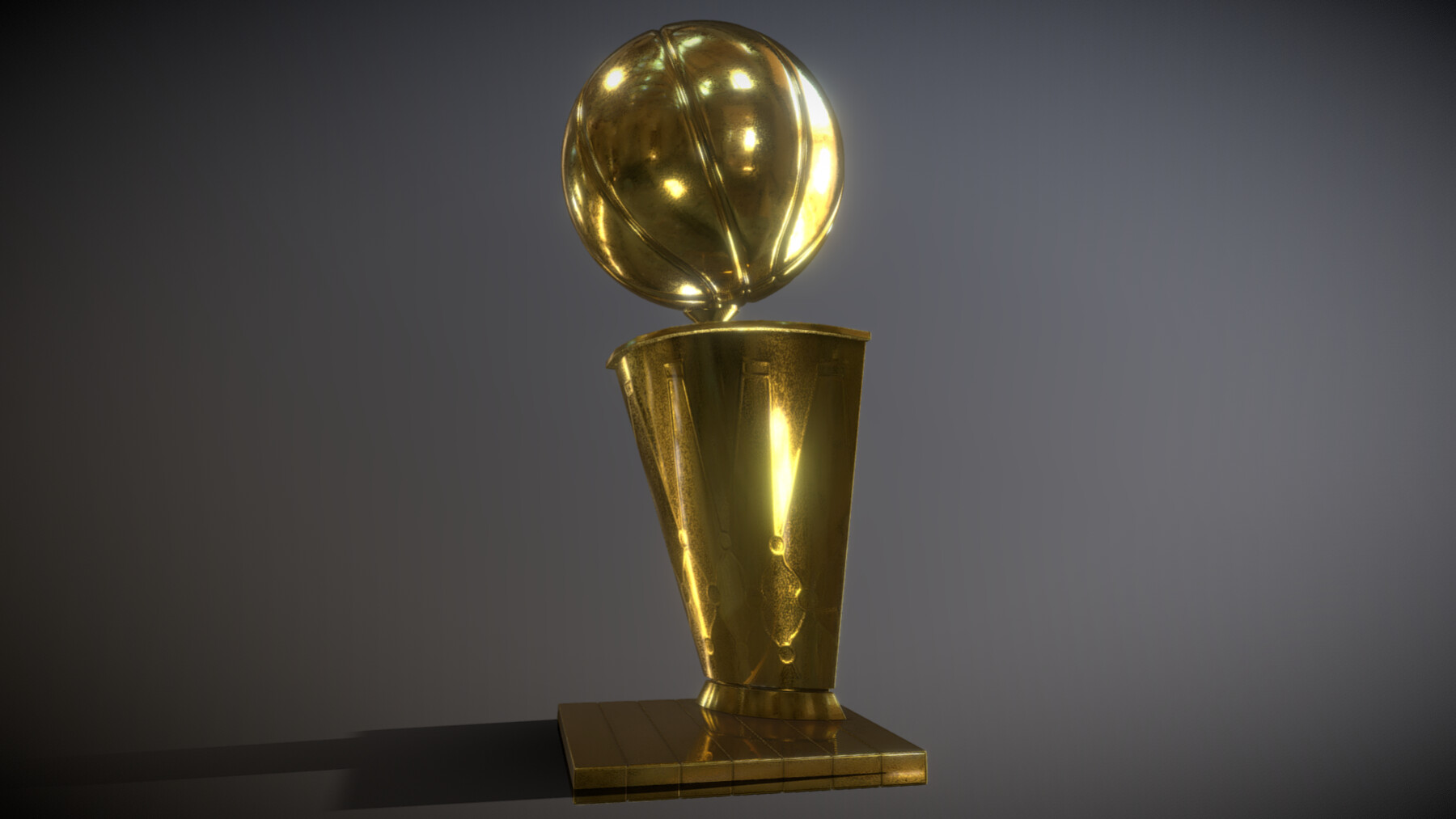 3D model NBA Championship Trophy Low Poly PBR Realistic VR / AR / low-poly