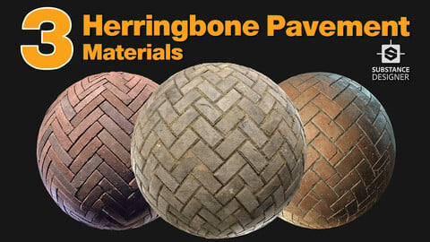 Herringbone pavements - Material pack