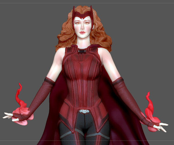 ArtStation - WANDA SCARLET WITCH FROM MARVEL MCU DRAMA WANDA VISION ...