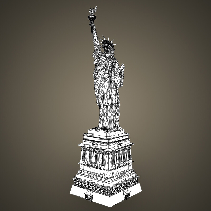 Statue of Liberty 3d model. 3d модели достопримечательностей. Статуя свободы 3d модель. Statue of Liberty 3d model free.