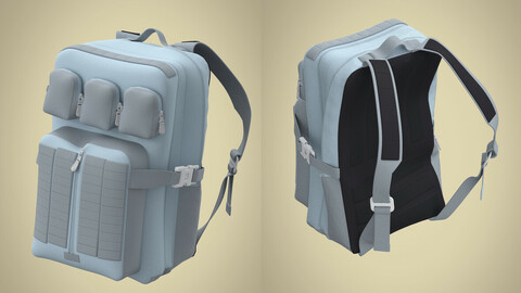 Backpack 3d Model High Poly Clo3d
