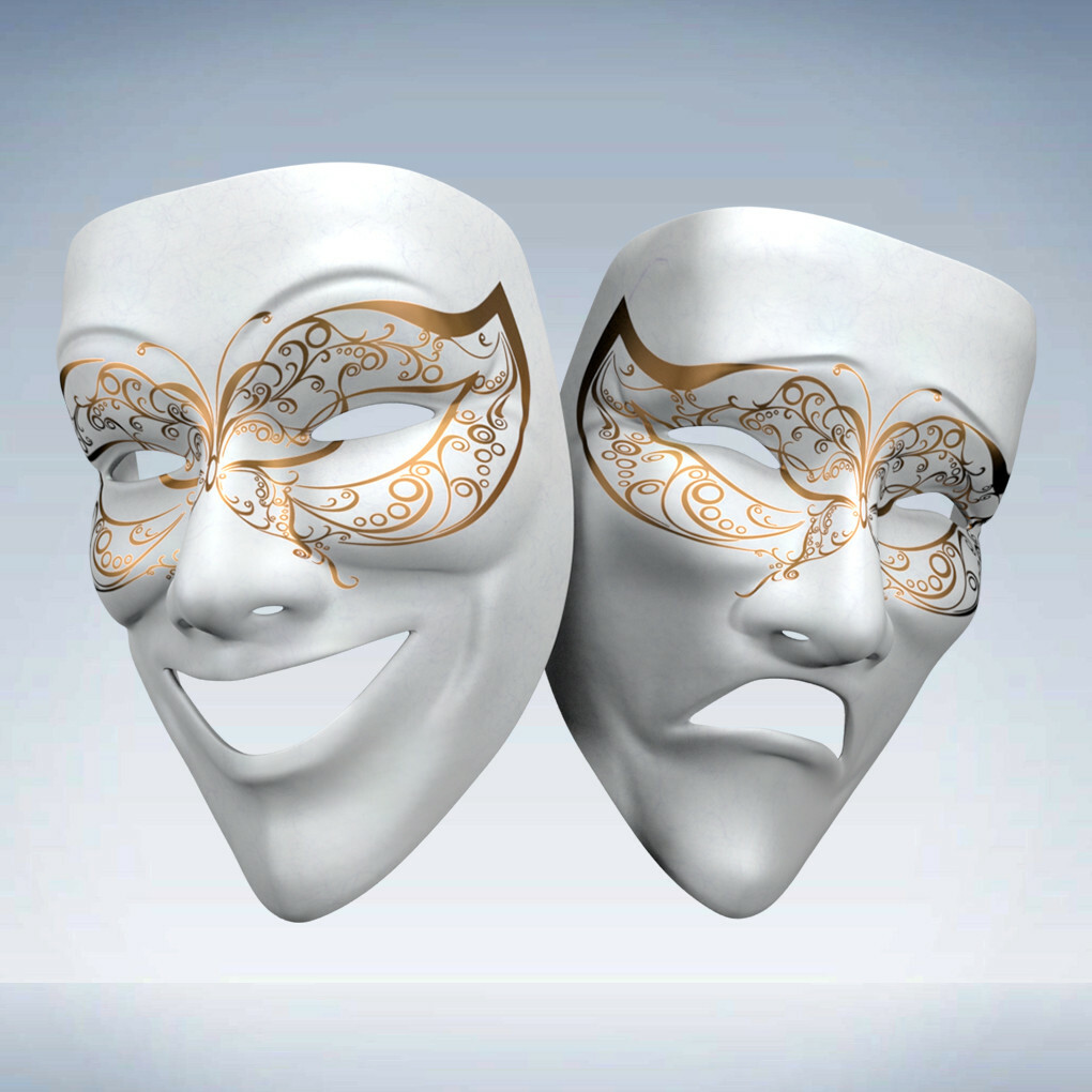 Театральная маска купить. Театральные маски. Современные театральные маски. Театральные маски 3d. Макет театральной маски.