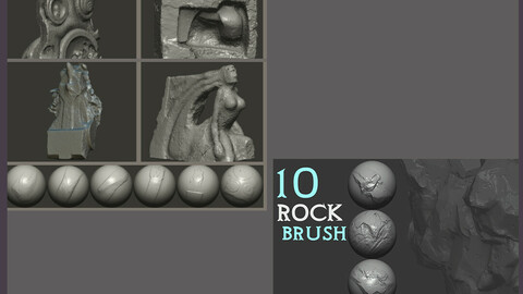 Z brush - Rock Brushes 2 Volumes