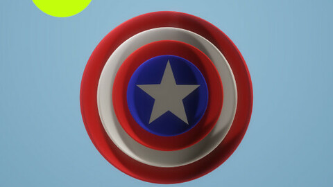 3D captain america's shield