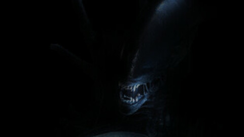 2D alien digital paint for poster