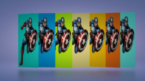 7  2D Captain America's phone shell bottom in png.